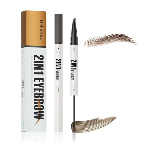 4-Fork Microblading Eyebrow Pen - Waterproof 2-in-1 Brow Pencil