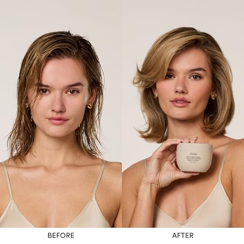 OUAI Fine to Medium Hair Treatment Masque - Mask for Hair Repair, Hydration and Shine - With Shea Butter, Keratin and Panthenol - Paraben, Phthalate and Sulfate Free (3.4 Oz)