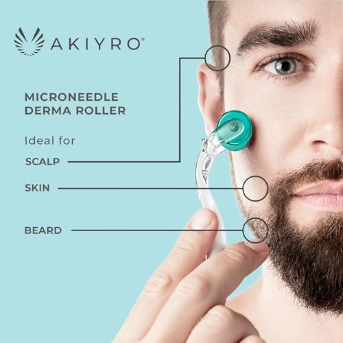 AKIYRO Derma Roller 0.30mm - 192 Microneedles for Face & Scalp