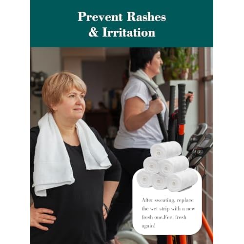 DawnBox 20Pcs Bra Sweat Liners/Tummy Liners for Sweat Rash,Bra Liners to Absorb Sweat Under Breasts for Women & Men