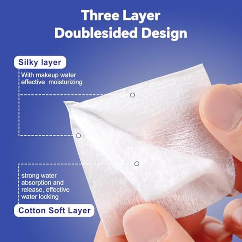 Cotton Makeup Remover Pads 475 Count | Lint-Free Face Pads