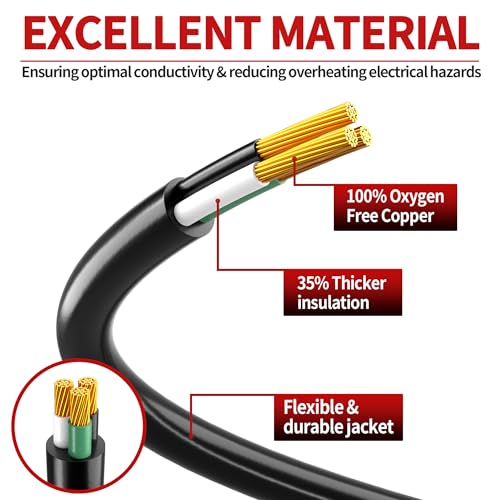Skrizcable 25 FT Outdoor Extension Cord - Waterproof & Durable