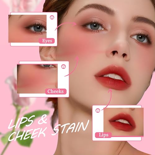 ALMOES Rose Lip Stain – Long Lasting Tint with Vitamin C & E