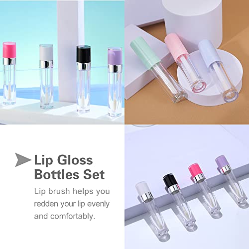 10Pcs 6.4ml Empty Lip Gloss Tubes with Wand & Stopper
