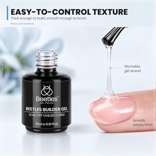 Beetles Builder Gel Set - 2 Pcs Clear Nail Extension Gel