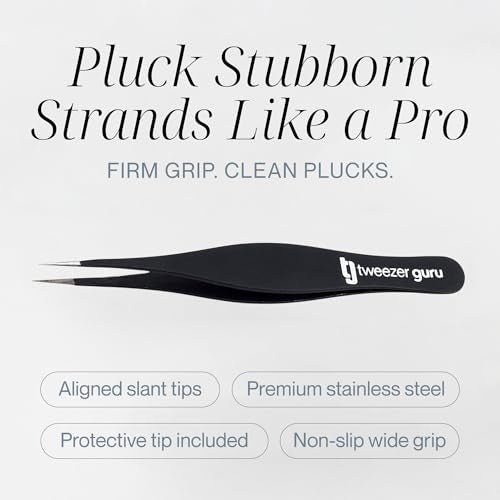 Precision Tweezers Set - Ingrown Hair & Eyebrow Removal, Stainless Steel