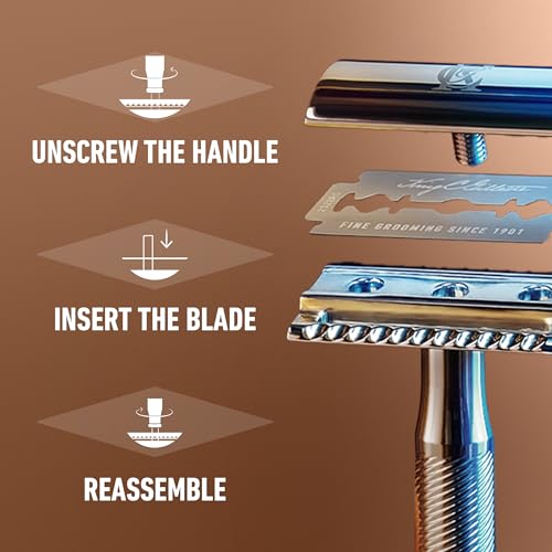 King C. Gillette Double-Edge Safety Razor blades for better control, 100 count, with anti-friction coating