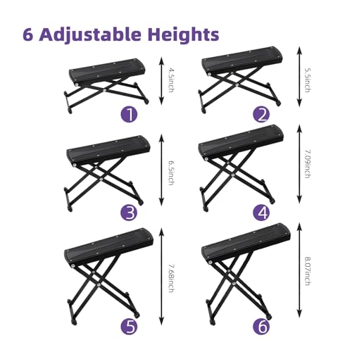 NOVAL Pedicure Supplies Foot Rest 6 Heights Adjustable Sturdy Manicure Foot Rest for Foot Spa Salon and Pedicure at Home.