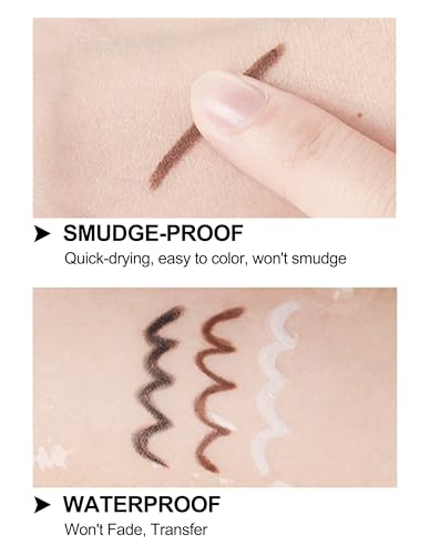 Erinde Waterproof Gel Eyeliner Pencil, 2-Pack Black