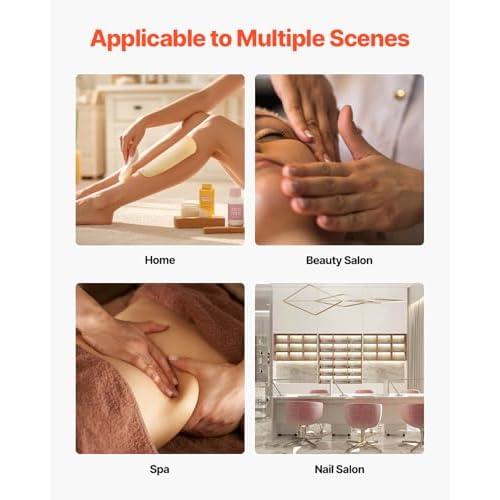 VEVOR Single Wax Warmer, 3000ML 300W Professional Wax Warmer for Hair Removal, 32 ¢µ- 248 ¢µ Adjustable & Non-Stick Waxing Heater Pot with 100PCS Waxing Sticks for Home Use, Beauty Salon, Spa