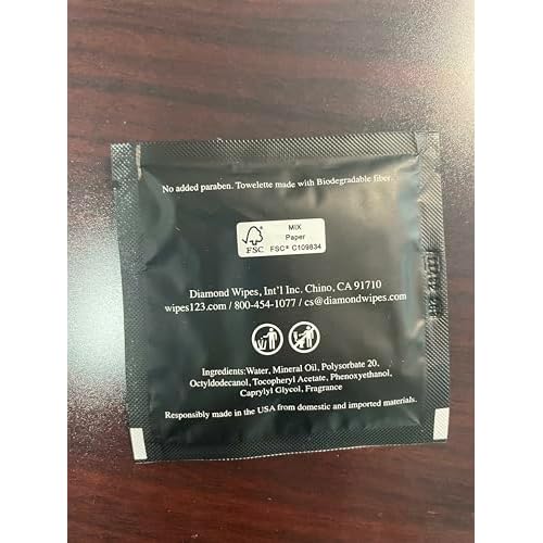 La Fresh Hotel Premium Paraben-Free Makeup Remover Wipes - Black, Light Flora Scent 8x6" Wet Wipes - 50 Wipes, Travel Essentials