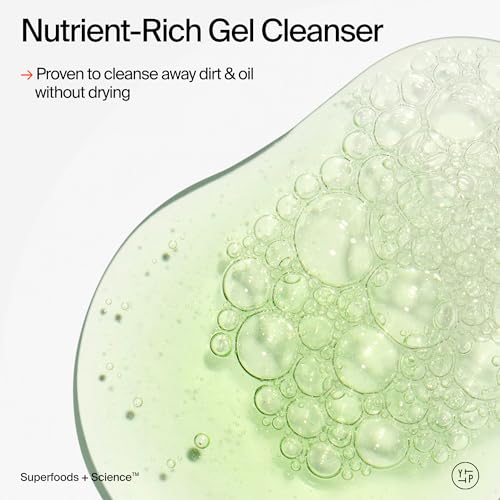 Youth To The People Superfood Facial Cleanser - Kale + Green Tea Daily Face Wash, Gentle Makeup Remover, with Soothing Antioxidants for Glowing Skin, pH Balance, Clean Pores, Sulfate-free, Refillable