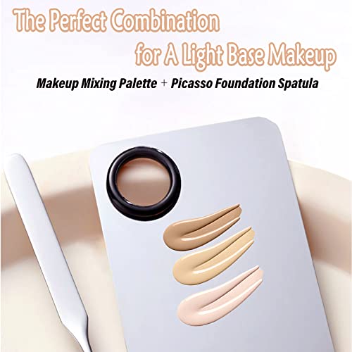Banugo Stainless Steel Makeup Spatula & Palette Set for Foundation Mixing