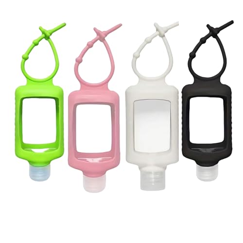 TSA-Approved Leak Proof Travel Bottles 60ml 4-Pack with Silicone Sleeves