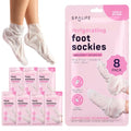 SpaLife Moisturizing Foot Mask Booties for Dry Cracked Feet - 8 Pack