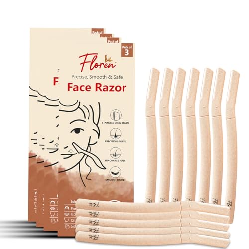 Dermaplaning Tool with Precision Cover, 12ct | Dermaplane Tool, Face Razor for Women, Eyebrow Shaper, Dermaplaning Tool, Womens Face Razor, Peach Fuzz Remover