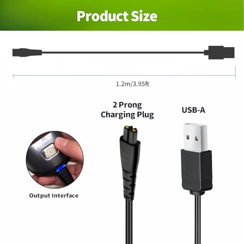 USB Charger Cord Compatible with Remington XR7000 HC4250, Remington Shaver Razor Replacement Charging Cable Power Cord