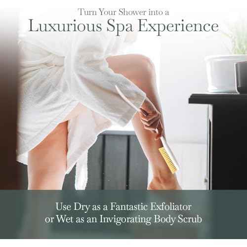 Fuller Brush Exfoliator & Scrub Body Brush - 16-inch Contoured Handle with Polyester Bristles - an All-Over Reach Including Back, Neck, Shoulders & Feet - Soft, Durable & Gentle on Your Skin (2-Pack)