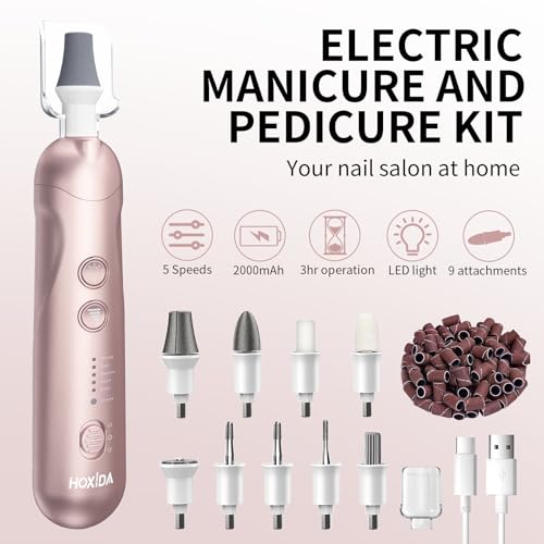 Cordless Electric Nail Drill Kit for Thick Toenails & Foot Care