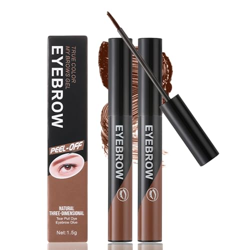 Peel Off Eyebrow Gel - 3 Day Waterproof Brow Tint, Dark Brown