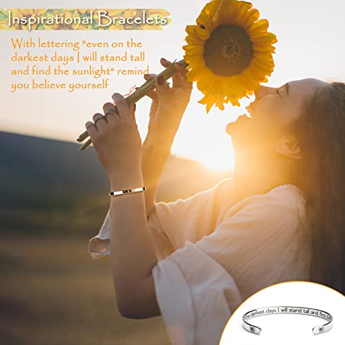 Sending Sunshine Christmas Gift for Women, Sunflower Christmas Gift Set for Mom, Care Package, Birthday Gifts Box, Thinking of You Gifts for Women, Sister, Friend, Sister with Inspirational Blanket
