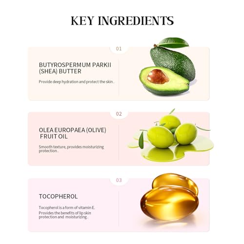 Moisturizing Lip Glowy Balm with Vanilla Scent - Hydrating Lip Mask & Treatment - Vegan Lip Care - EasyDays #1 Vanilla