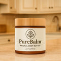 PureBalm¢â Natural Body Butter with Turmeric - Deep moisture for Dry Skin - Shea Butter, Coconut Oil & Palm Kernel Seed Oil - 8oz