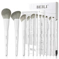 BEILI 12-Piece White Makeup Brush Set, Premium Synthetic Brushes for Foundation, Blending, Eyeshadow, Contour, Blush, and Eyeliner, Luxury Gift-Ready