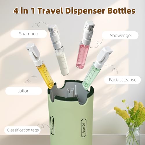 4-in-1 Travel Dispenser Bottle 30ml Leak Proof (Pack of 4)