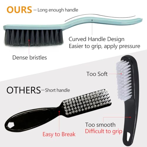 Handle Grip Foot Brush Two Sided Nail Brush Fingernail Scrub Brush Hand Cleaning Brushes Soft Stiff Bristles Nails Toes Scrubber for Men Women Kids,8 PCS