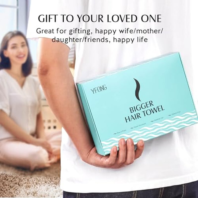 3 Pack Microfiber Hair Towel Wrap, 30" x 10" Quick Dry