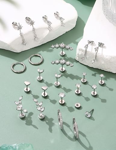 Hypoallergenic Flat Back Earrings - Surgical Steel for Sensitive Ears