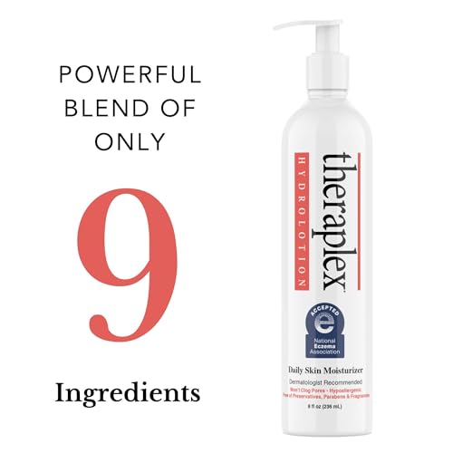 THERAPLEX Hydrolotion - Daily Skin and Body Moisturizer, No Parabens Or Preservatives, Noncomedogenic, and Hypoallergenic, Fragrance-Free, Dermatologist Recommended 3 Pack