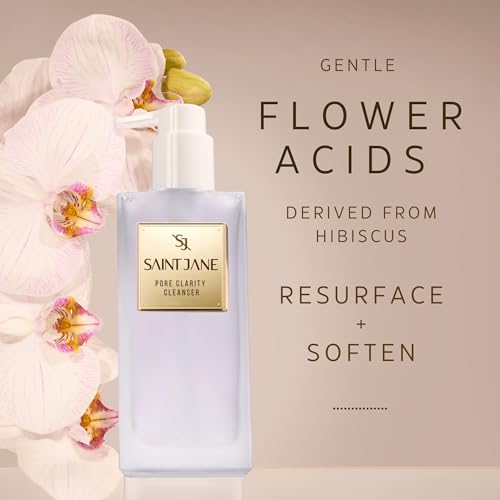 SAINT JANE Pore Clarity Cleanser | Hyaluronic + Flower Acid Cleanser | Luxury, Floral-Infused, Clean Skincare (4oz |120ml)