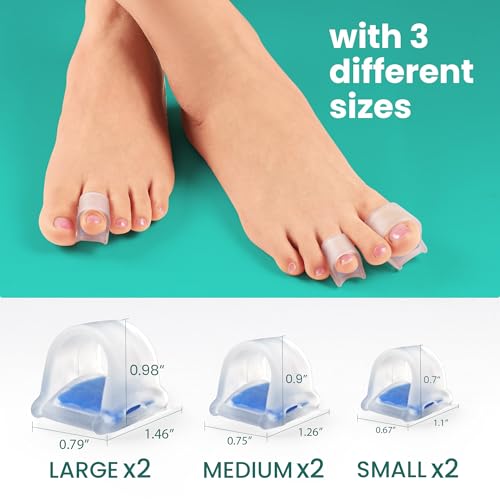Welnove Hammertoe Corrector - 6 Pack Toe Splints for Pain Relief
