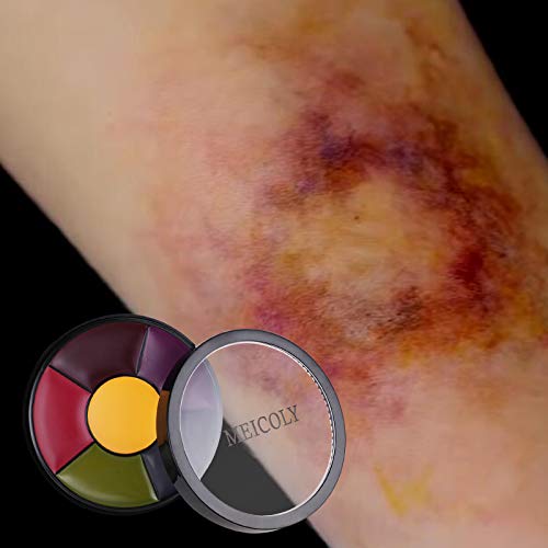 MEICOLY 6 Color Bruise Wheel SFX Makeup Kit with Sponges