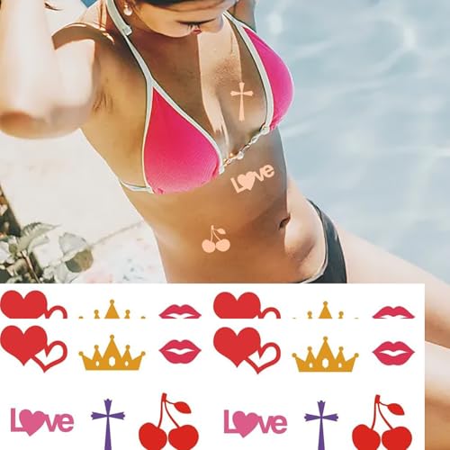 LKTEE Tanning Stickers,Tanning Stickers for Body - 210 Pcs Waterproof Temporary Tattoos Stickers Set for Tanning Unisex Tanning Bed Accessories
