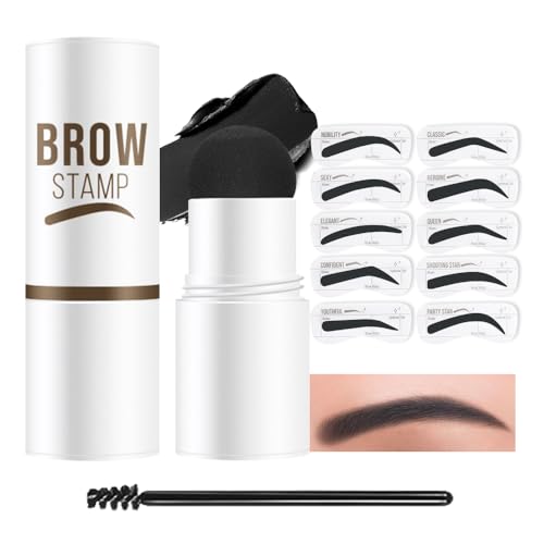Eyebrow Stamp Kit with 10 Stencils & 5 Colors