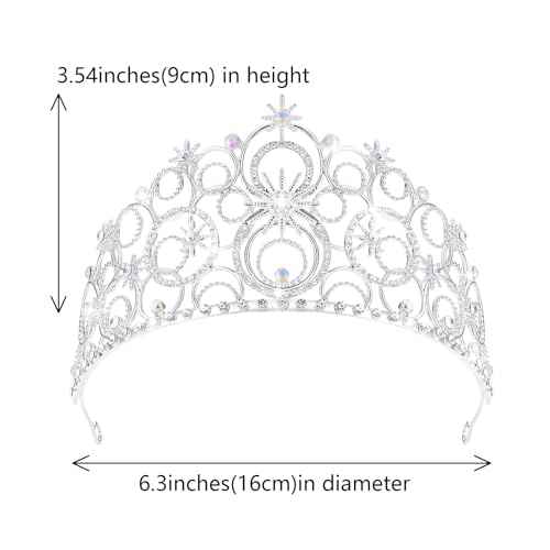 Crystal Crowns for Women, Crystal Bubble TiaraBride Royal Queen Headband Princess Headpieces for Women Bridal Wedding Prom Birthday Party Crowns