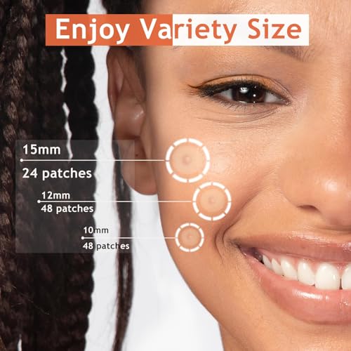 Ultra Pimple Patches - Hydrocolloid Acne Patch for Covering Zits and Blemishes Breakouts Spot Acne Dots Stickers for Face and Skin (120 count) 3 Size Day and Night Use