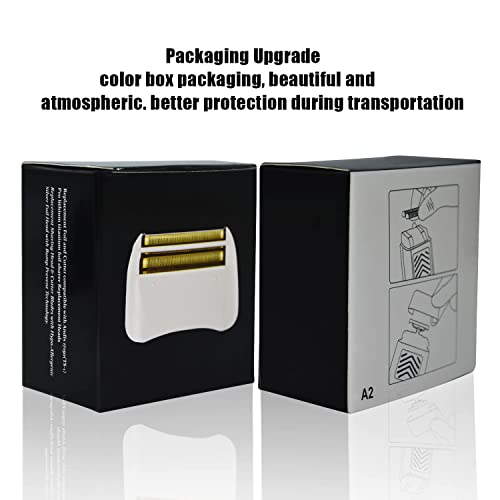 2 Packs Pro Shaver Replacement Foil and Cutters Compatible With Andis #17155 & #17150 Shaver Pro Foil (golden)