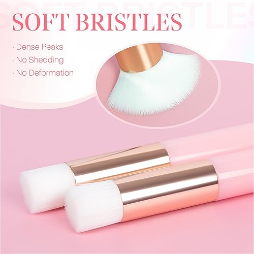 Pink Eyelash Brush Set - 2PCS Eyelash & Makeup Cleaning Brushes