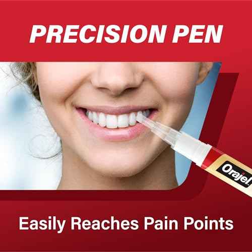 Orajel Rescue Relief Pen with Menthol Cooling Gel for Instant Pain Relief of Tooth & Gum, Mouth Sores, Braces and Denture Irritation, Touch-Free Silicone Applicator, 0.07 oz (2-Pack)