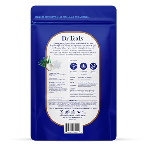 Epsom Salt Magnesium Soak with Coconut Oil - 3 lbs Relaxing Bath Treatment