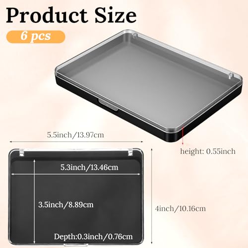 6-Pack Magnetic Makeup Palettes with Clear Top, 5.5x4 Inch