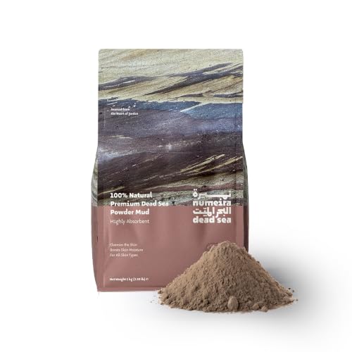 Dead Sea Mud Powder 1kg - Pure Mineral Clay for Face & Body