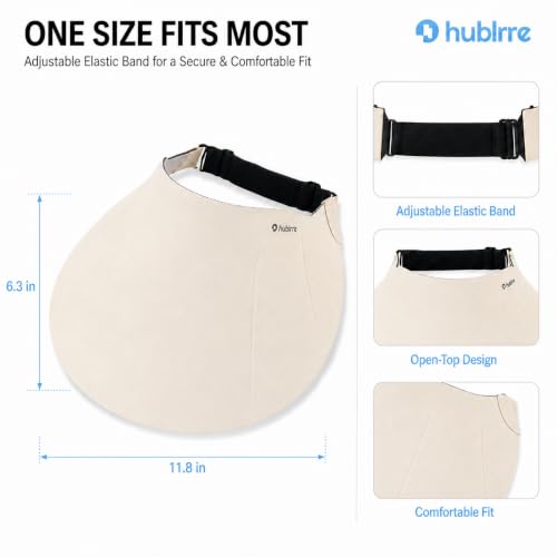 Wide Brim UV Protection Sun Visor Hat for Women - Ponytail Style