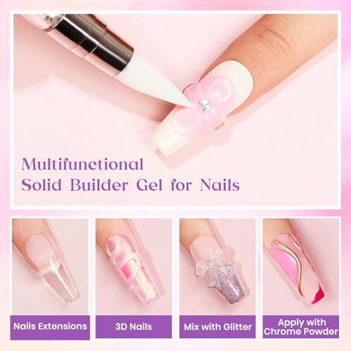 MIZHSE 3D Solid Builder Gel 60g | Sculpting Nail Extension Kit