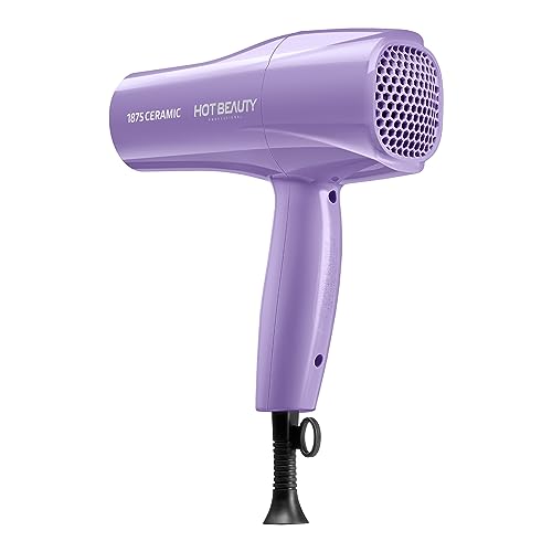 Hot Beauty 1875 Ceramic Hair Dryer with Comb Attachment