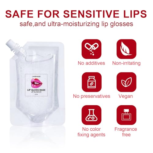 3x50ml Clear Lip Gloss Base | DIY Moisturizing Vegan Formula